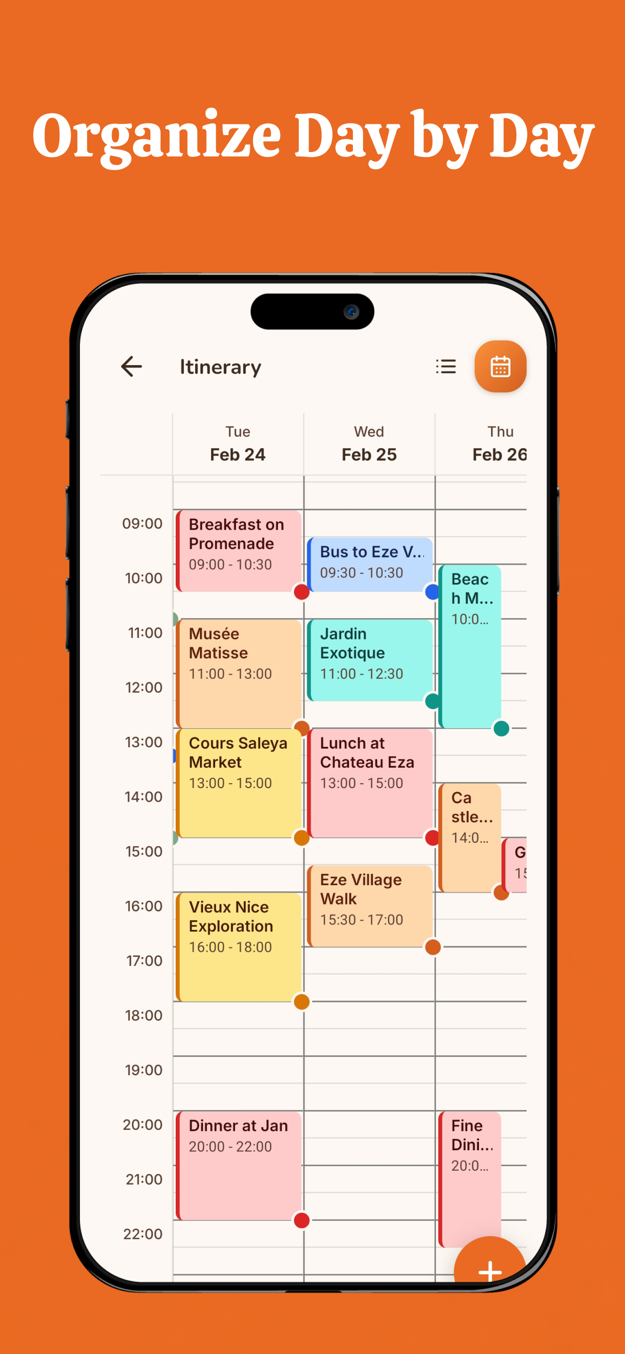 Organize Day by Day
