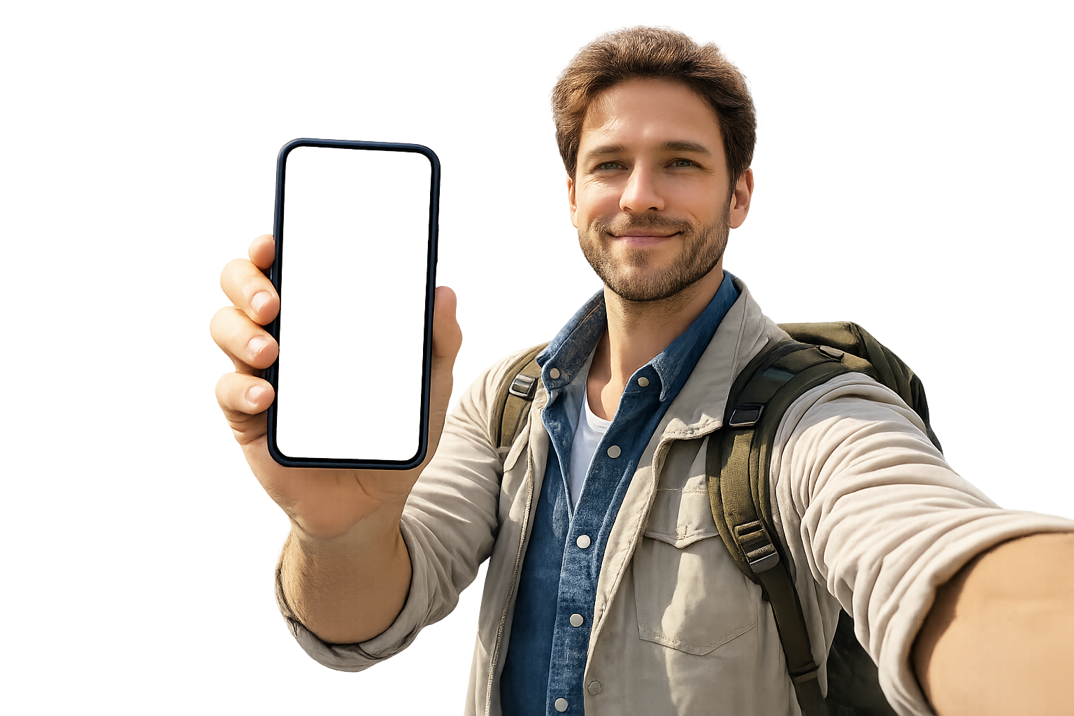 Traveler showing TripProf app